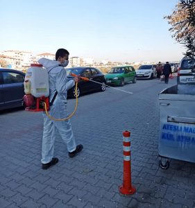 DEZENFEKTE ÇALIŞMALARI SÜRÜYOR