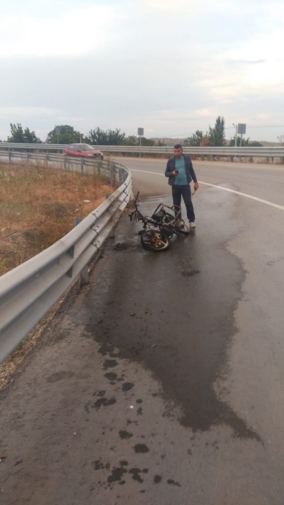 SEYİR HALİNDE ALEV ALDI