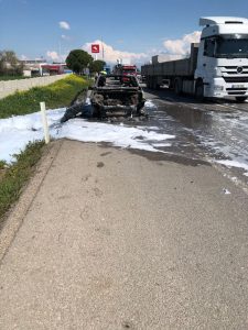 SEYİR HALİNDEYKEN YANDI