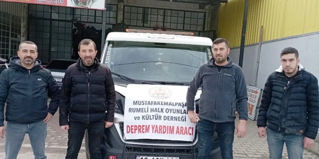 RUMELİLER DERNEĞİ DEPREM BÖLGESİNE EL UZATTI