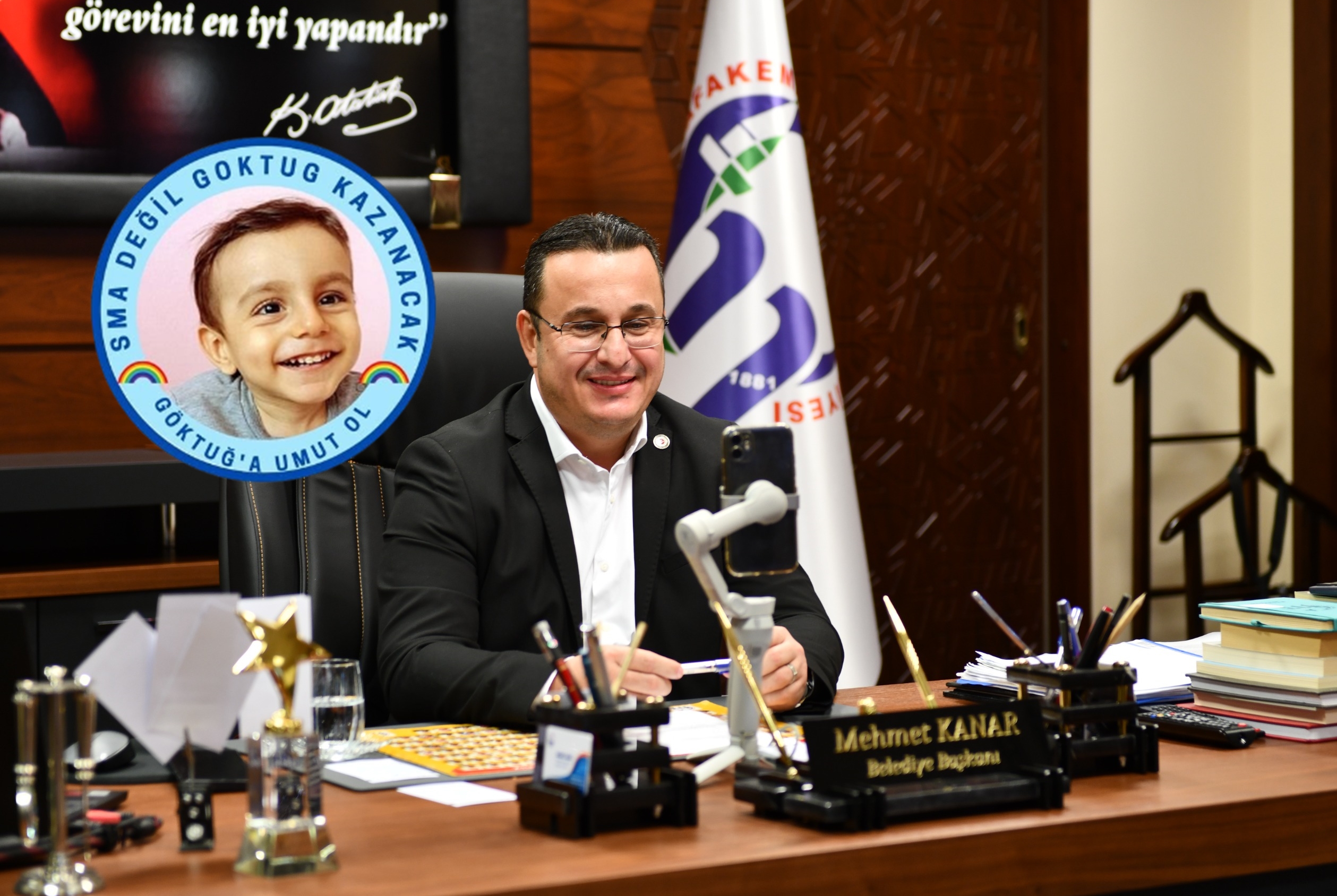 BAŞKAN KANAR, SMA’LI GÖKTUĞ’A UMUT OLDU