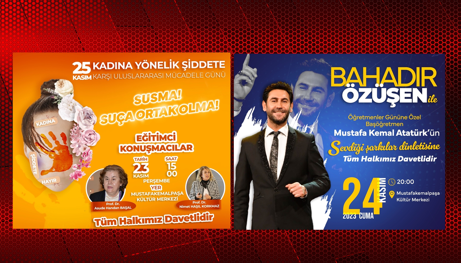 BELEDİYEDEN KADINA ŞİDDET VE ÖĞRETMENLER GÜNÜ PROGRAMI