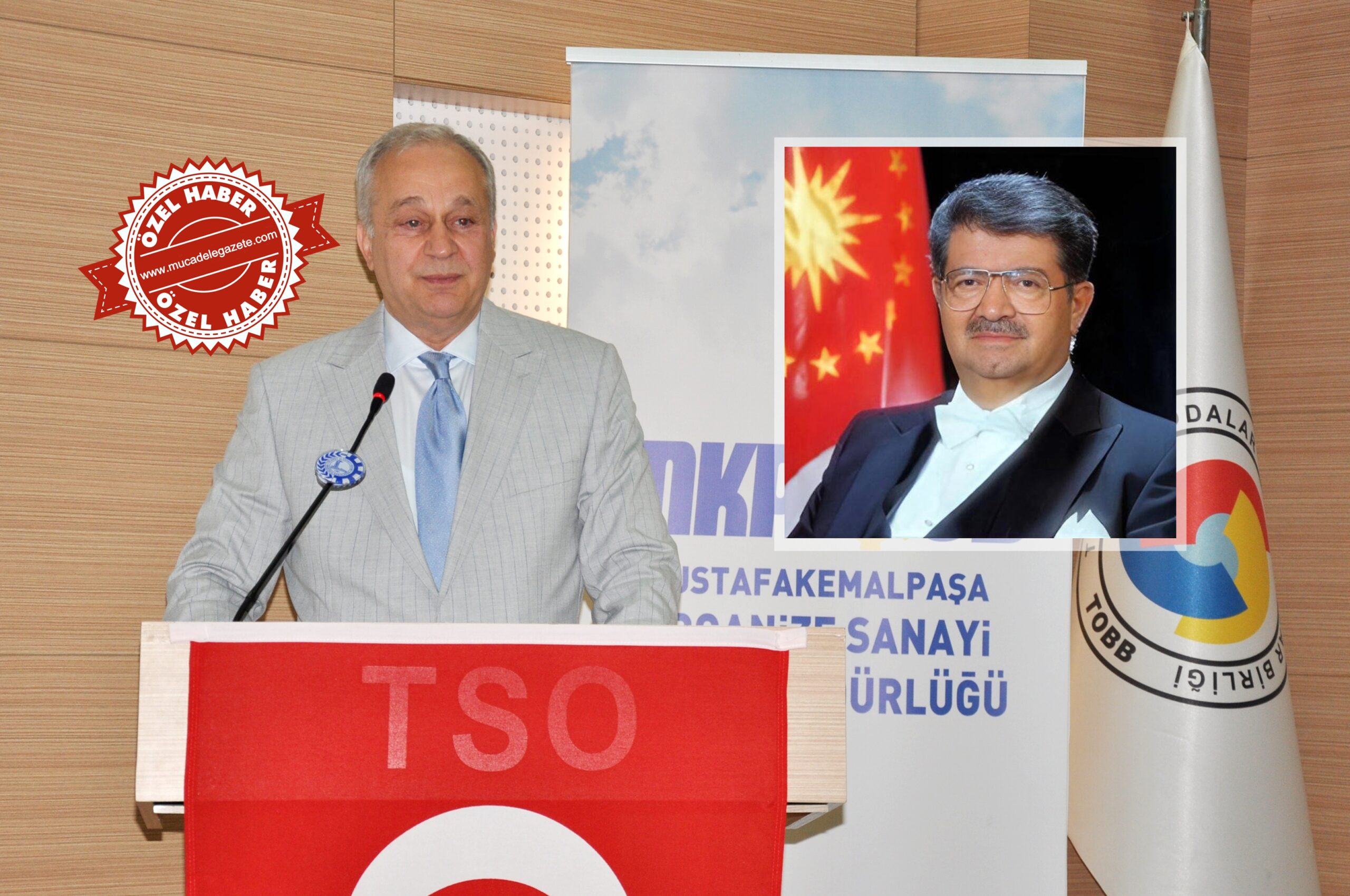 ‘ÖZAL’IN PORTRESİ OSB’NİN ÖNÜNÜ AÇTI’