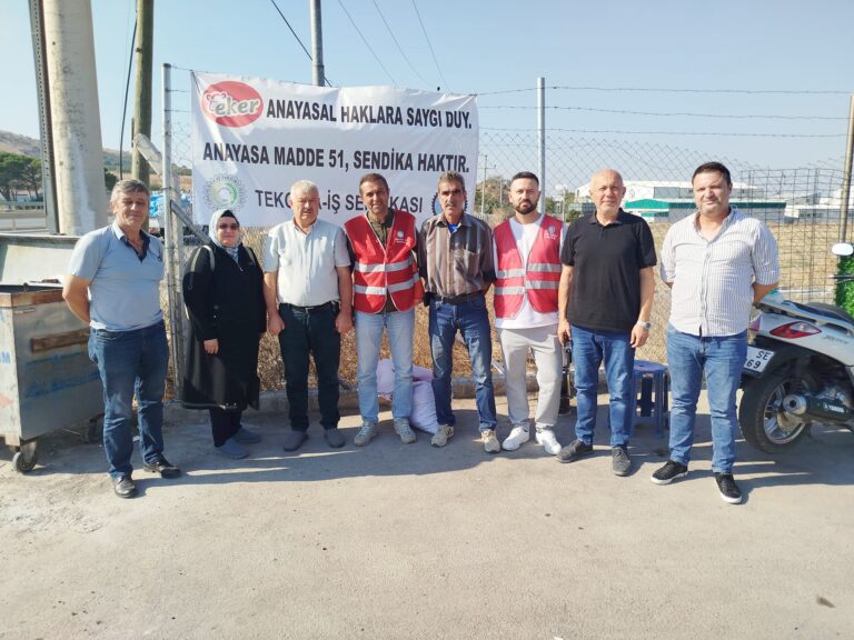 EKER İŞÇİSİNE ‘ZAFER’ DESTEĞİ