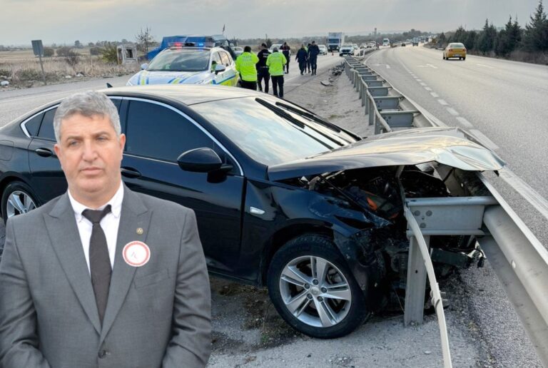 MHP BAŞKANI KAZA GEÇİRDİ