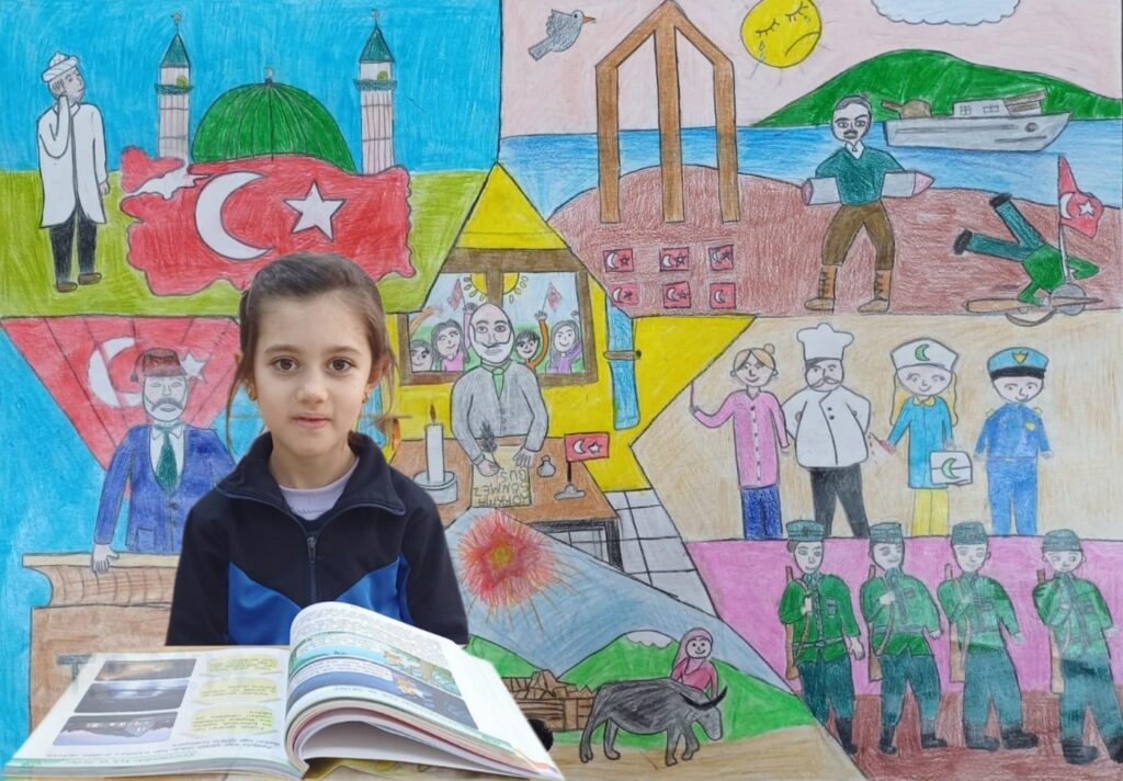 İSTİKLAL’İ RESİMLE ANLATTI, TÜRKİYE BİRİNCİSİ OLDU