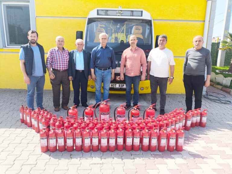 HOTKOP, OTOBÜSLERİ YANGIN TÜPLERİYLE DONATTI