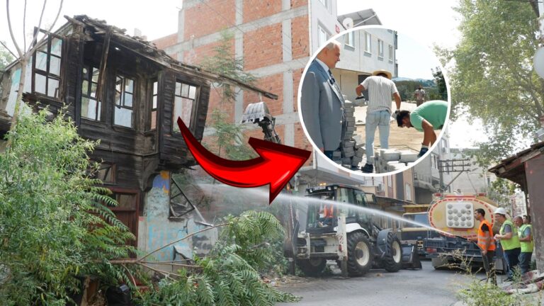 BELEDİYE HEM YIKIYOR, HEM YAPIYOR