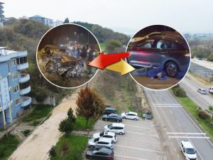 TERMİNAL YOLUNDA KORKUTAN KAZA